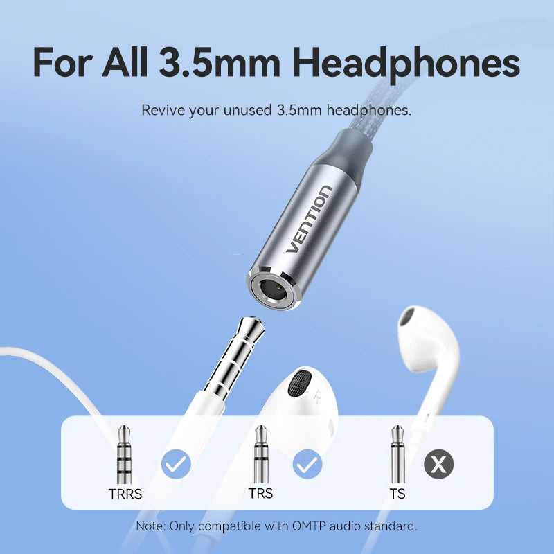 Vention Lightning to 3.5mm DAC Adapter