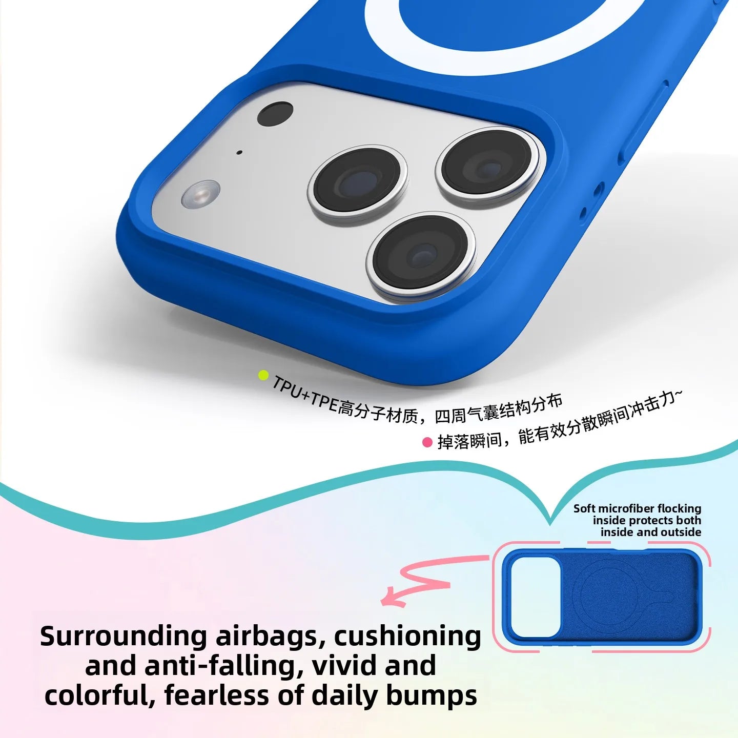 Shockproof Liquid Silicone MagSafe Case with Heart-Shaped Lanyard for iPhone 17 Series