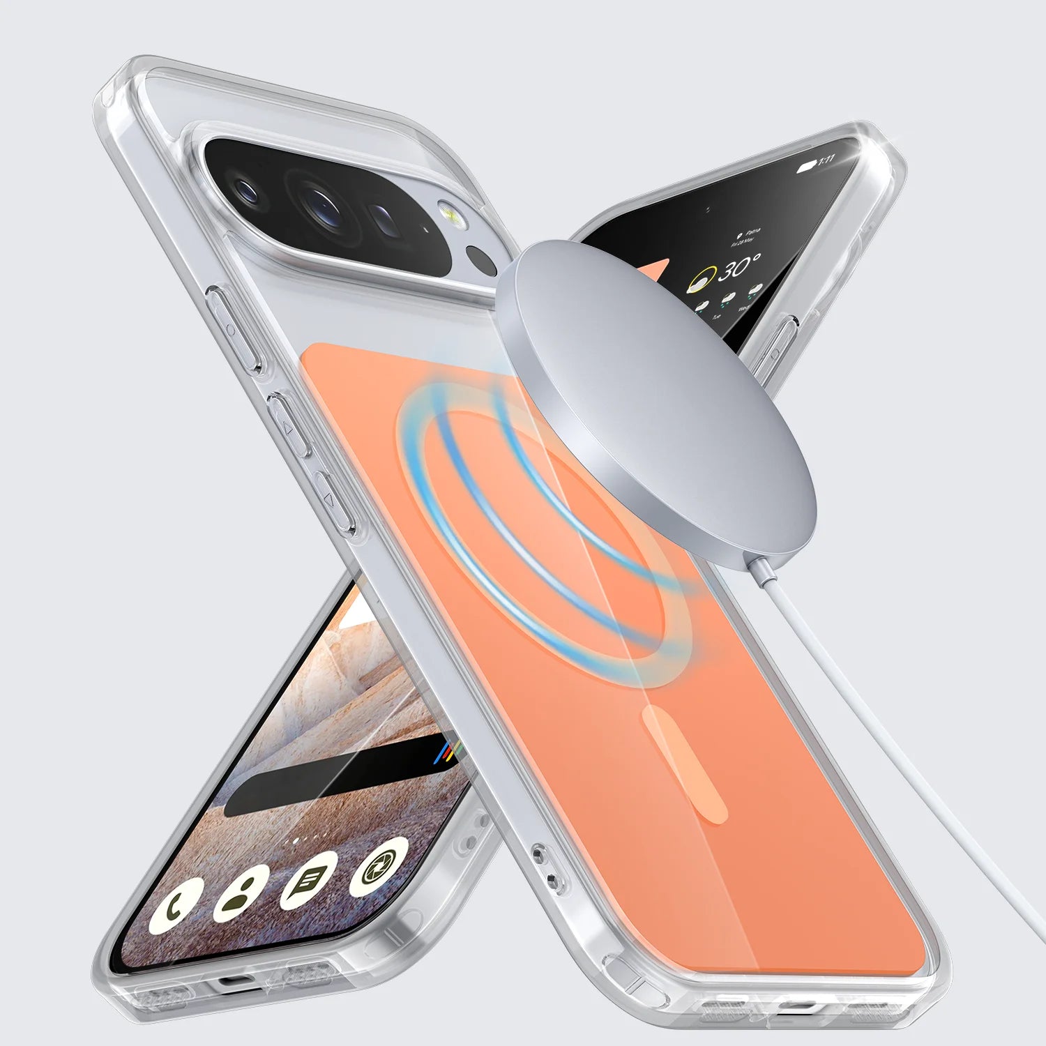 Luxury Transparent Magnetic Case for Google Pixel 10 Series