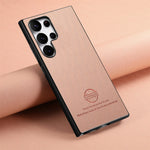 Cloth-Grain Leather Case for Samsung Galaxy S24 Series