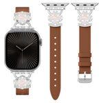 Elegant Leather Bracelet Strap for Apple Watch Series 10