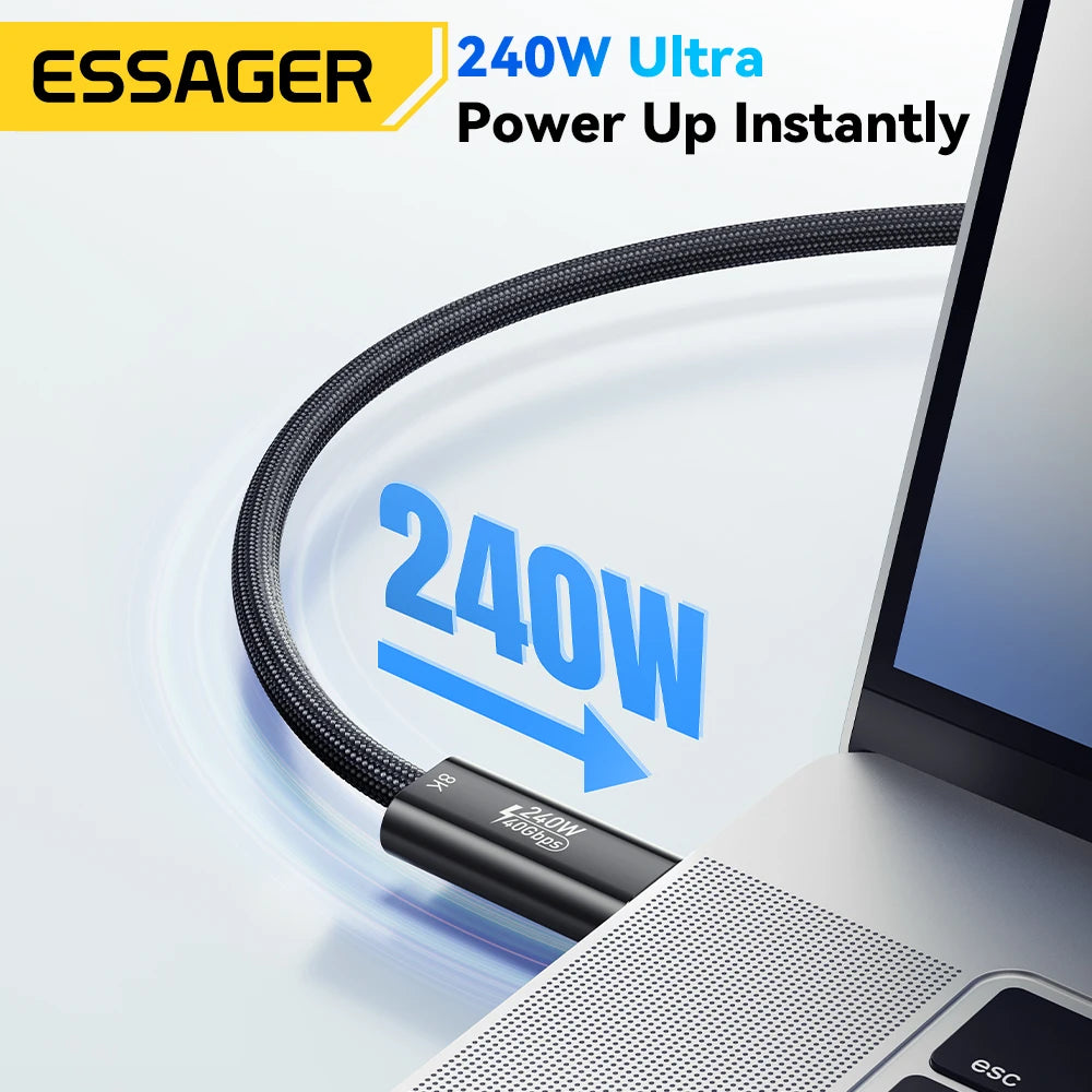 Essager 240W Thunderbolt 4.0 USB TypeC Cable