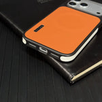 Premium Color-Block Leather MagSafe Case for iPhone 17 Series