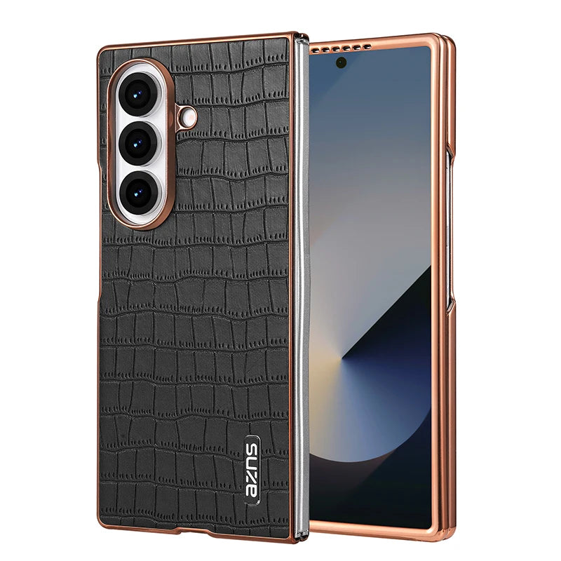 Skin-Feel Crocodile Texture Shockproof Case for Samsung Galaxy Z Fold 6