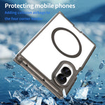 Transparent Anti-Fingerprint Case with Magnetic Ring for Samsung Galaxy Z Fold 8