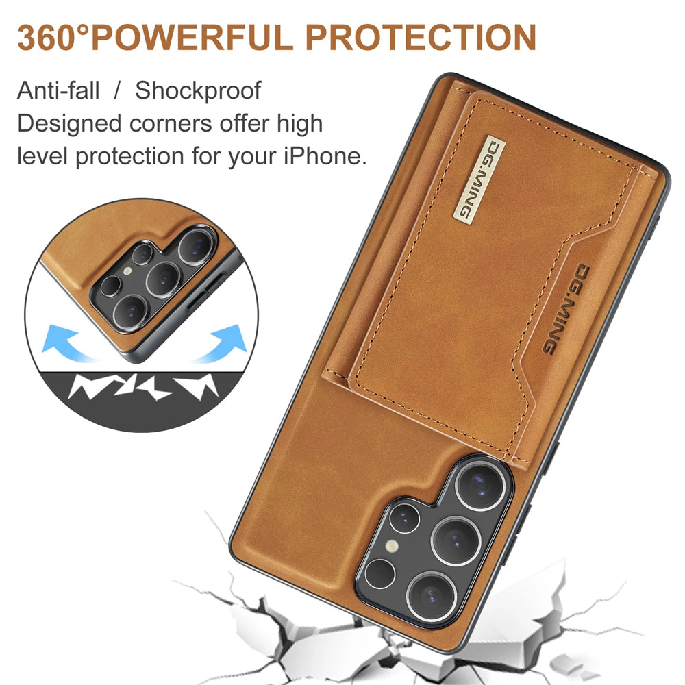 2-in-1 Detachable Magnetic Wallet Leather Case for Samsung Galaxy S25 Series
