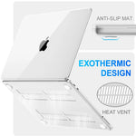 Crystal Clear Hard Shell Laptop Case with Anti-Yellowing Protection for MacBook Neo