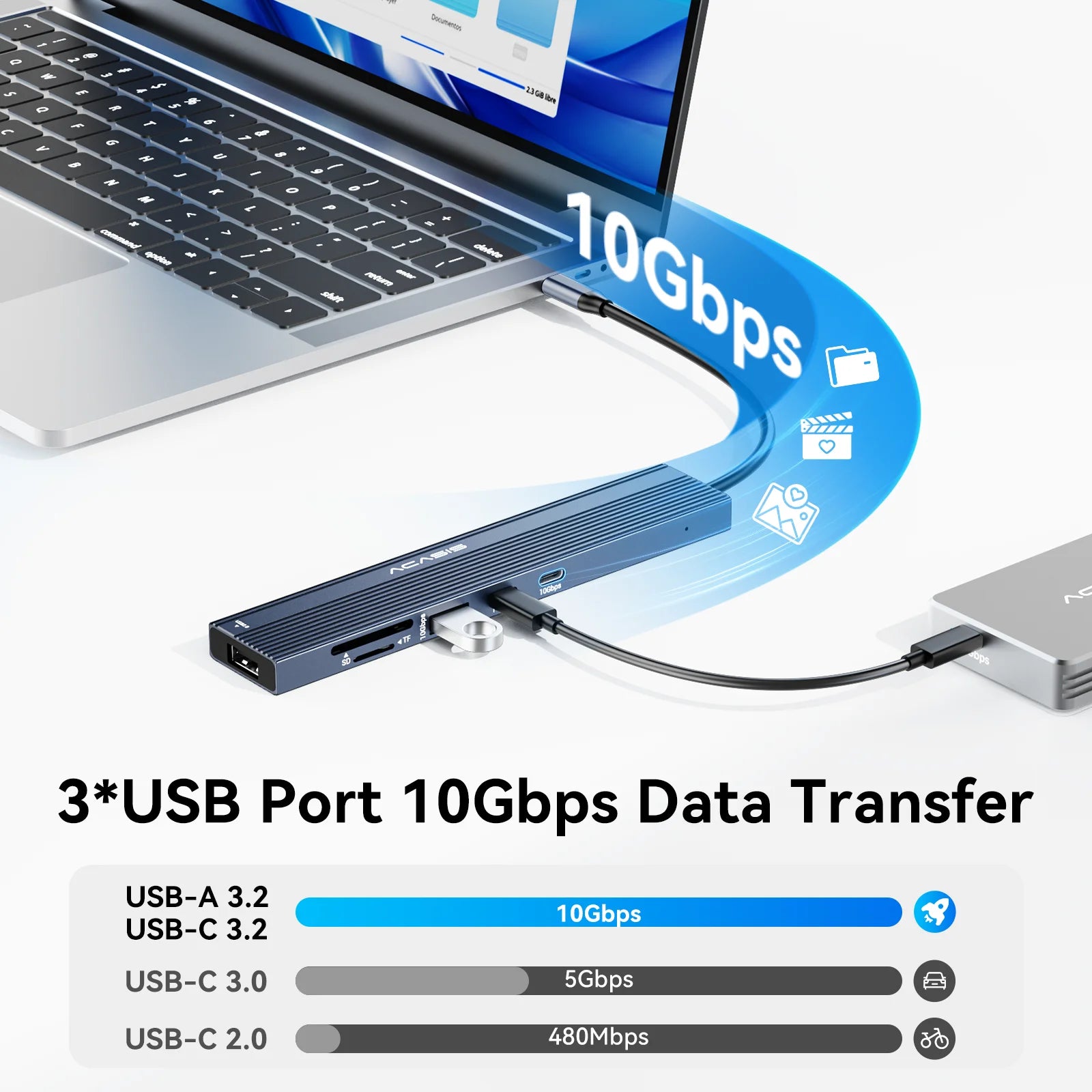 Acasis 8-in-1 USB-C Hub Docking Station