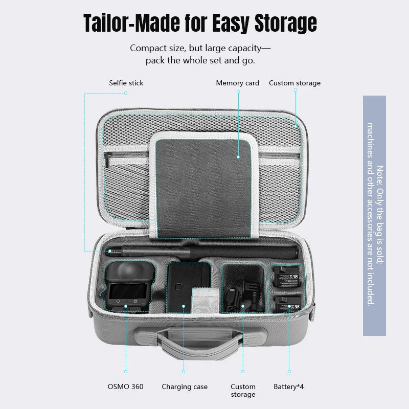 Waterproof PU Storage Bag for DJI Osmo 360
