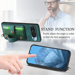 Retro PU Leather Wrist Strap Wallet Case for Google Pixel 9 Series