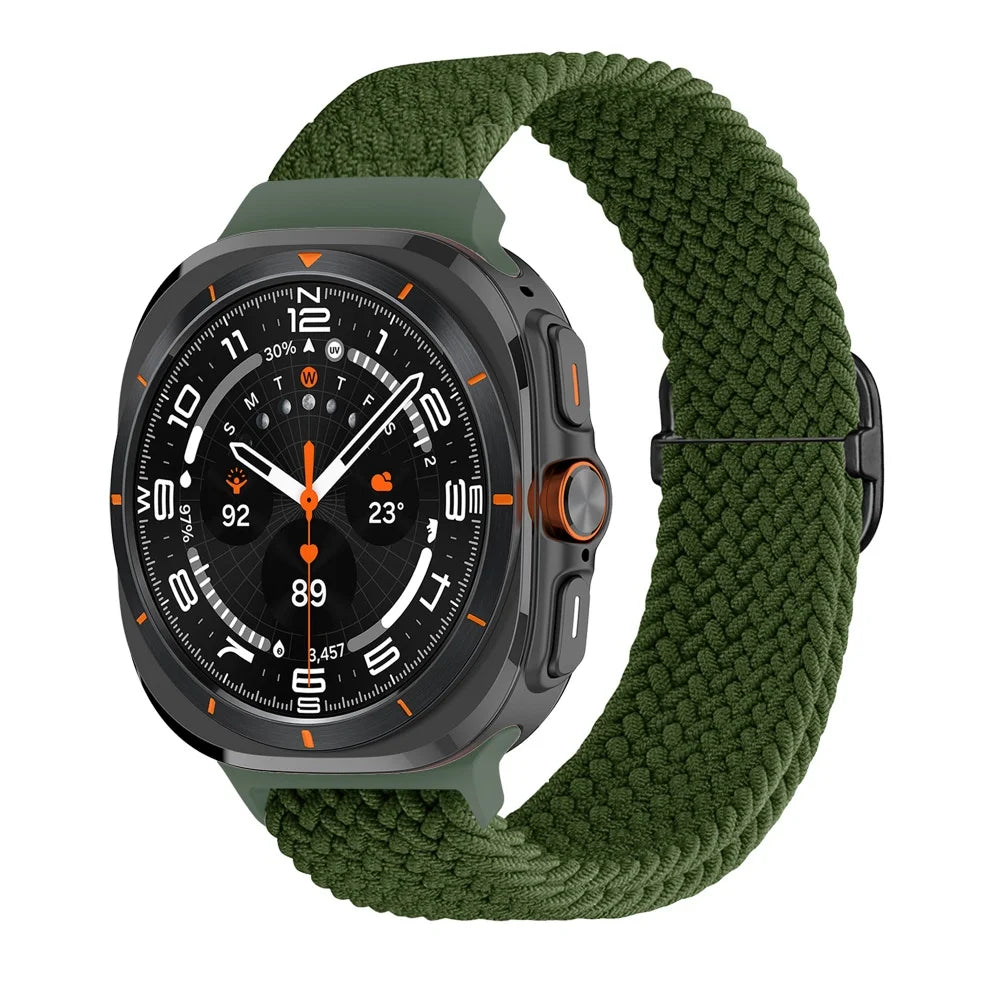 Nylon Woven Adjustable Buckle Watch Band for Samsung Galaxy Watch Ultra 2