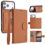 iPhone 17 Series Leather Flip Case with RFID Card Slots