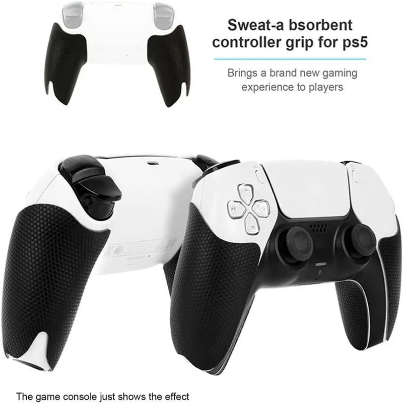 Textured Rubber Anti-Slip Sweat-Absorbent Grip Sticker for PlayStation 5 Controller
