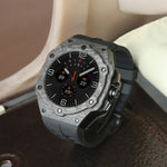 Luxury Carbon Fiber Case & Rubber Strap for Samsung Galaxy Watch Ultra and Samsung Galaxy Watch Ultra (2025)