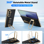 Samsung Galaxy Z Fold 7 Leather Case with 360° Rotating Stand & Strap