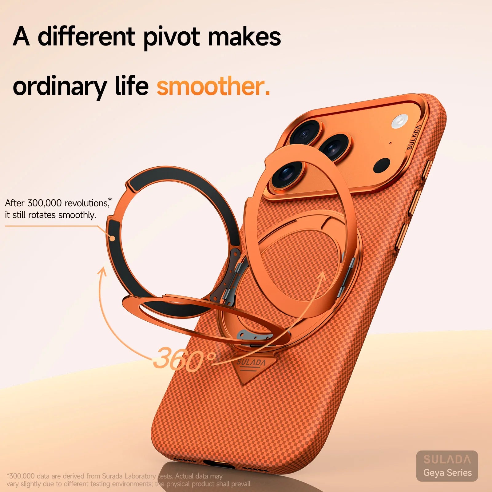MagSafe Compatible Gingham Texture Case with 360° Rotating Bracket for iPhone 17 Series