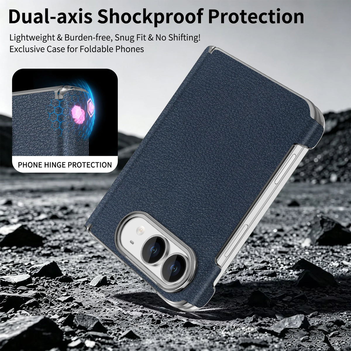 Leather MagSafe Case with Dual Hinge Protection for iPhone Duo
