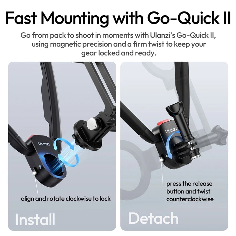 Ulanzi MG14 Magnetic Neck Mount for Action Cameras and Smartphones