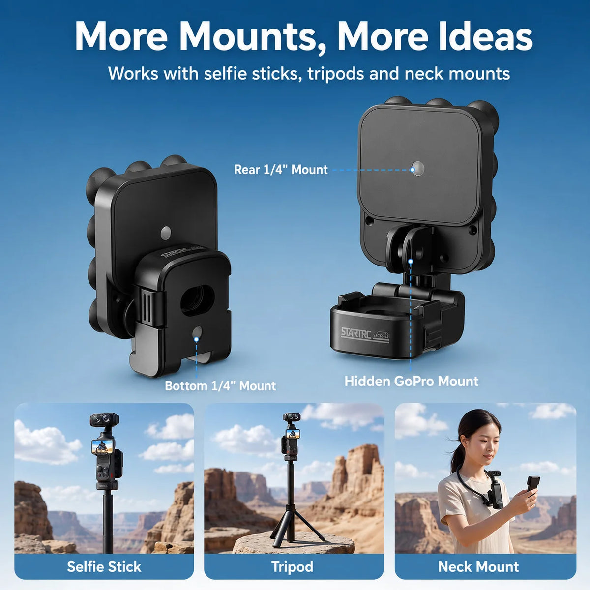 180° Adjustable Magnetic Mount for Insta360 Luna