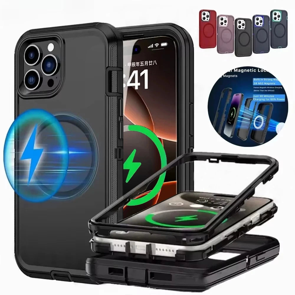 Military-Grade Armor MagSafe Case for iPhone 15 Series