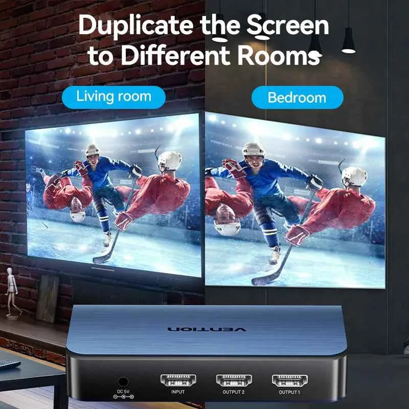 Vention HDMI Splitter 1 In 2 Out HD 4K/60Hz HDMI Switch