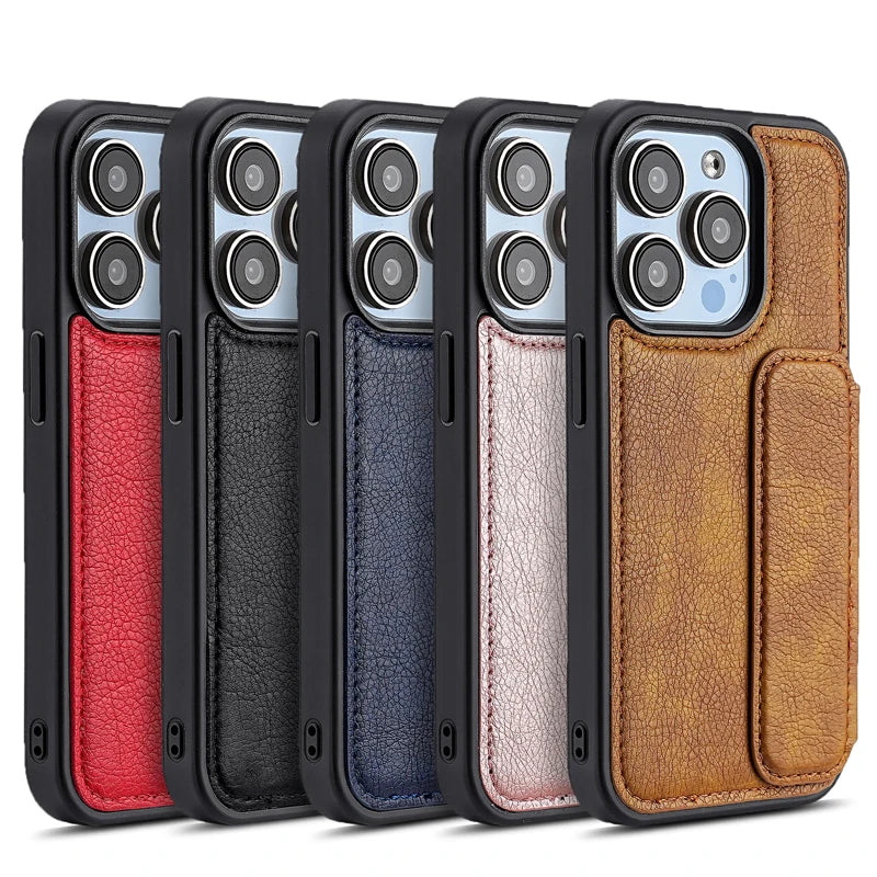 Retro Business PU Leather Case with Card Slot for iPhone 15 Series