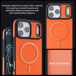 Carbon Fiber MagSafe Leather Case for iPhone 17 Series