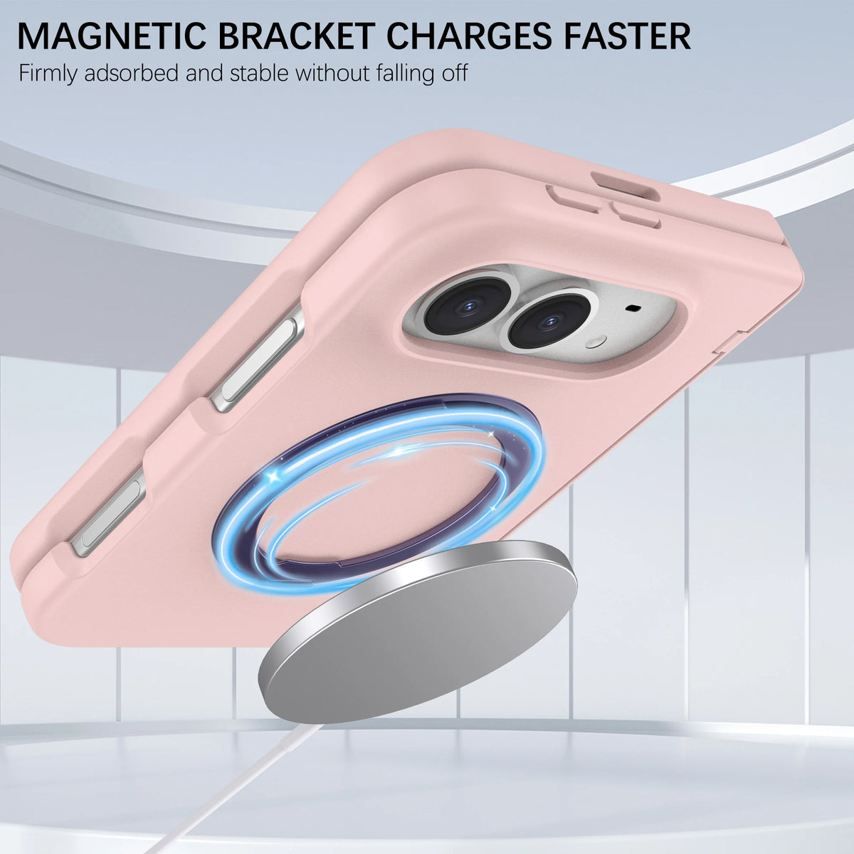 MagSafe Foldable Case with 360° Rotating Kickstand Ring for iPhone Duo
