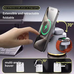 VIKEFON 3-in-1 Magnetic Qi2 Wireless Charging Station with Night Light