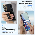 Samsung Galaxy Z Fold 7 Leather Case with 360° Rotating Stand & Strap