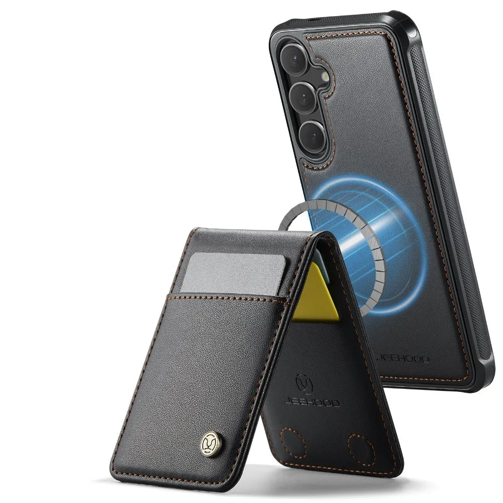 Samsung Galaxy S25 Series Detachable Wallet Case with RFID-Blocking Card Holder