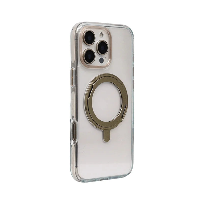 Clear MagSafe Case with 360° Rotating Kickstand for iPhone 16 Pro and iPhone 16 Pro Max