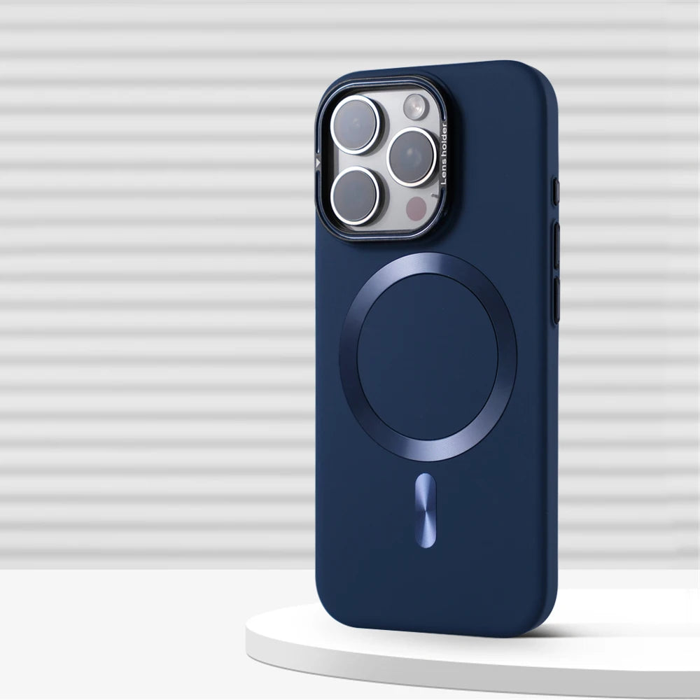 iPhone 16 Series Luxury Slim MagSafe Case with Alloy Lens Protector