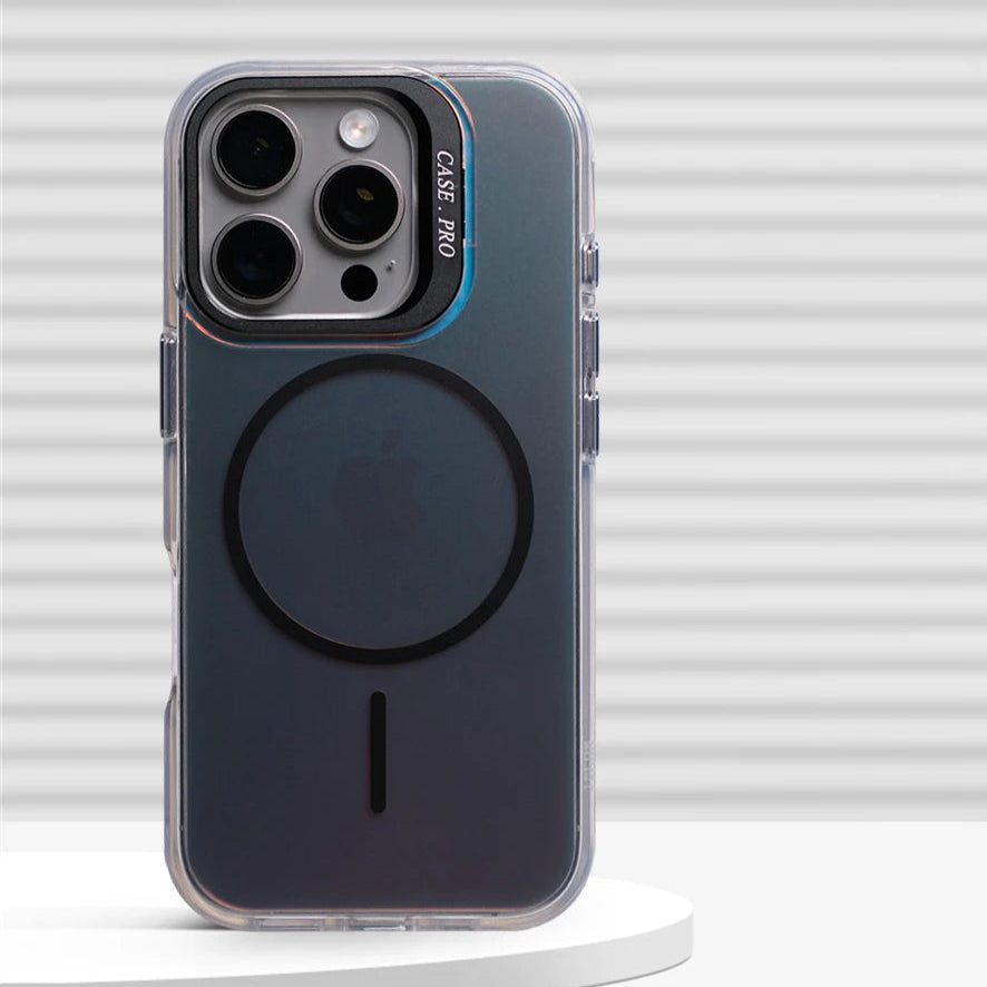 Premium Shockproof Laser Gradient MagSafe Case with Built-In Kickstand for iPhone 16 Series