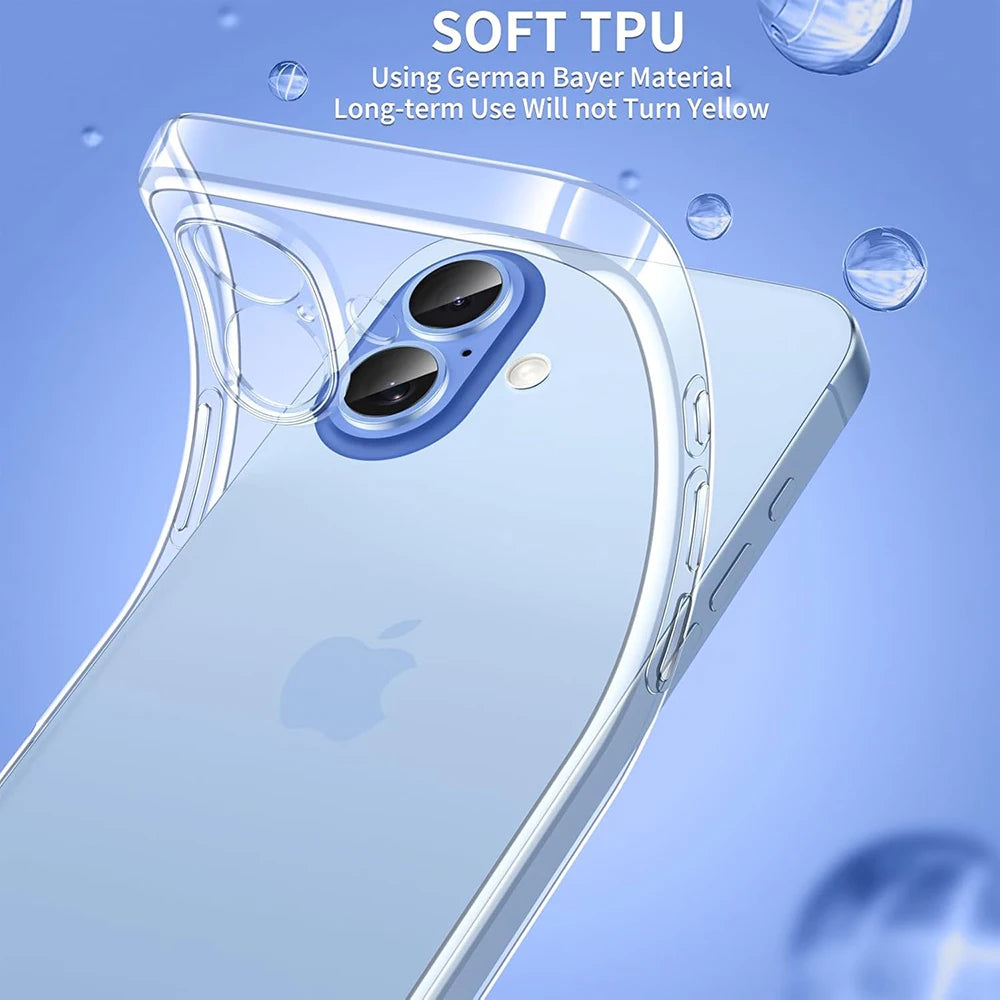 Ultra Slim Clear TPU Protective Case for iPhone 17 Series
