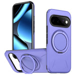 Carbon Fiber Dual-Layer Armor Case with 360° Rotating Magnetic Ring Stand for Google Pixel 11 Series
