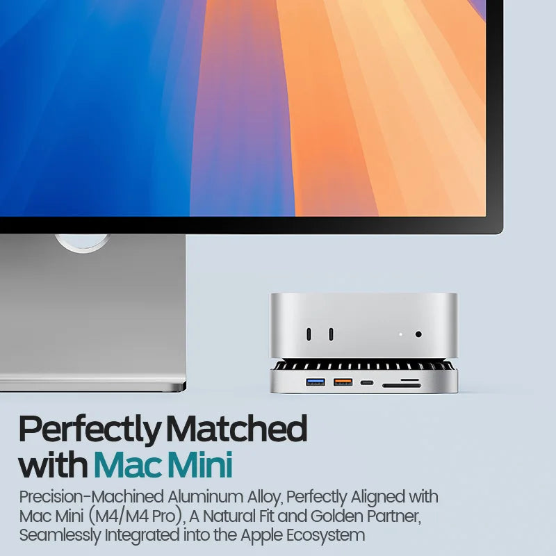MOVESPEED DK5A1 13-in-1 USB-C Hub & Stand for Mac Mini M4/M4Pro