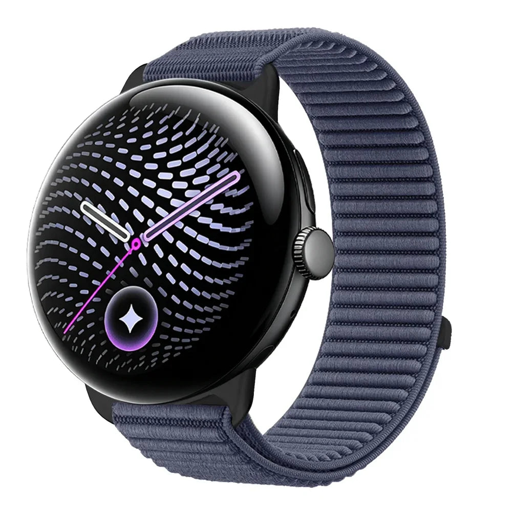 Elastic Nylon Watch Band with Velcro Adjustment Strap for Google Pixel Watch 4