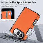Textured Fabric Hinge Protection Case with Central Axis Reinforcement for iPhone Duo