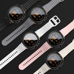 Silicone Band with Tempered Glass Protective Case for Samsung Galaxy Watch 7