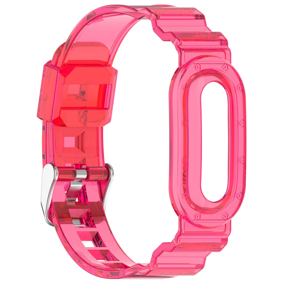 Transparent Protective Case with Adjustable Silicone Band for Google Fitbit Air