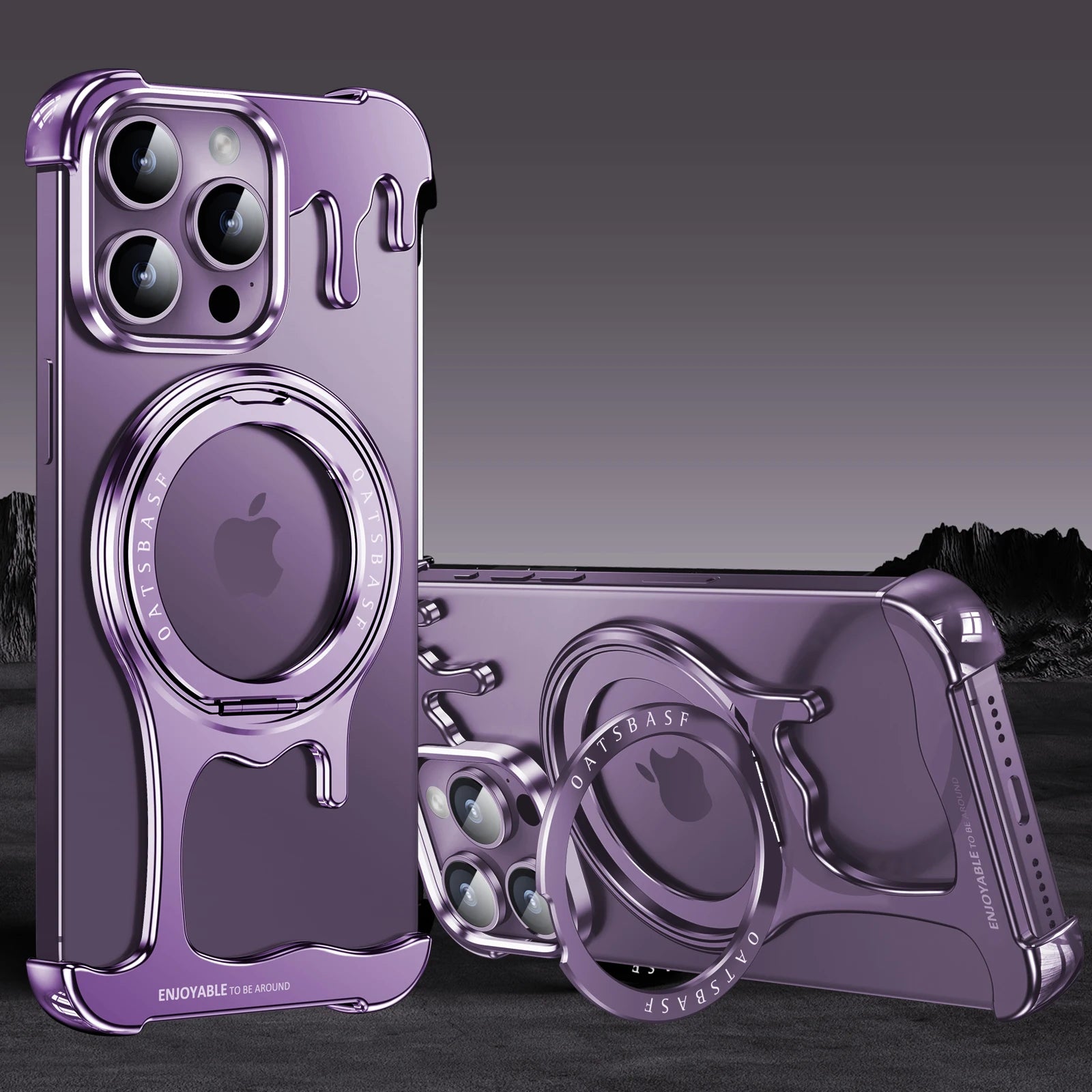 MagSafe Phone Case with 360° Rotation Finger Ring for iPhone 15 Series