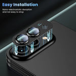 Nano Electrostatic Adsorption Tempered Glass Camera Lens Protector for iPhone Duo