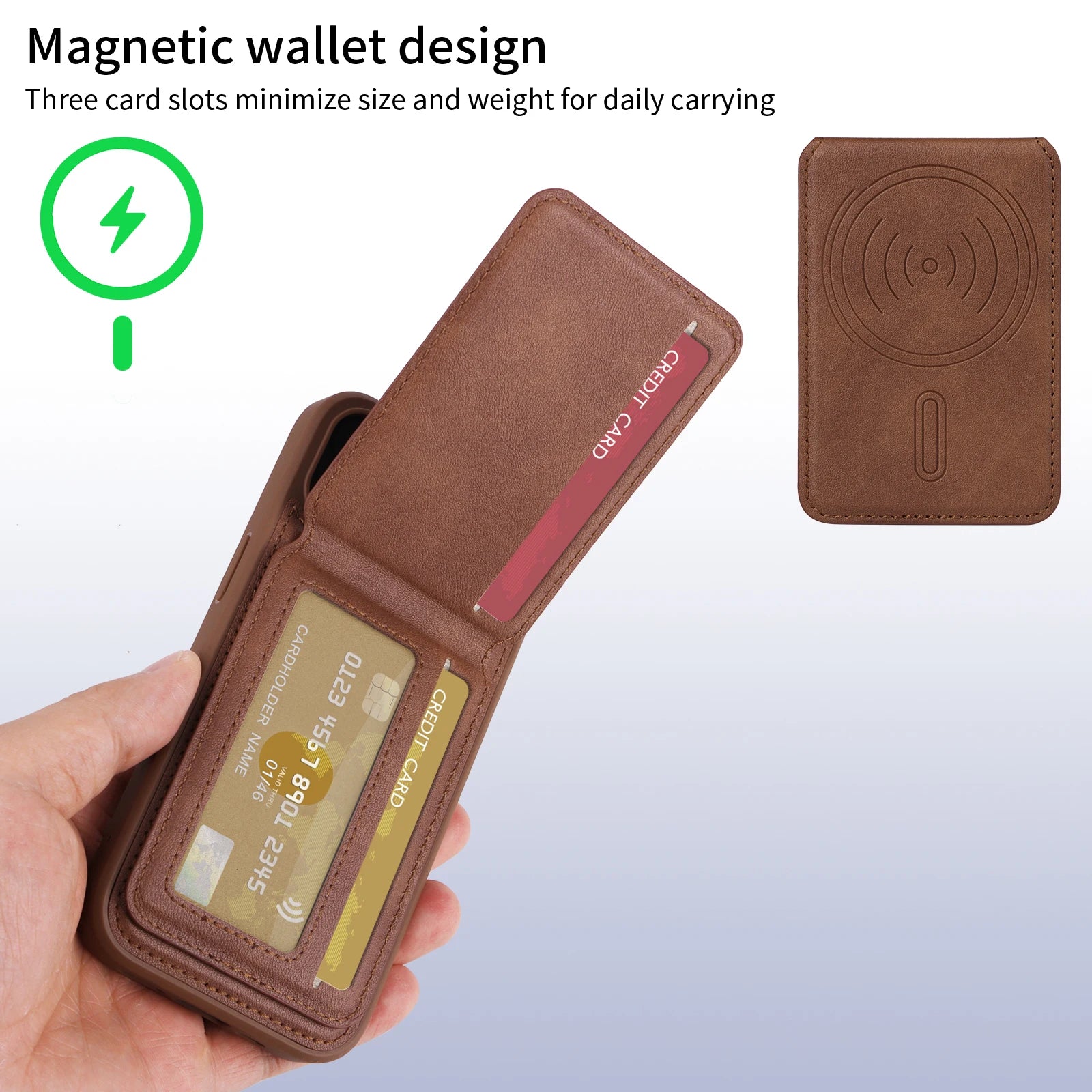Samsung Galaxy S25 Ultra Leather Case with Detachable Magnetic Wallet & Card Holder