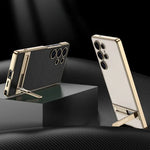 Shockproof Electroplated Leather Case for Samsung Galaxy S25 Ultra