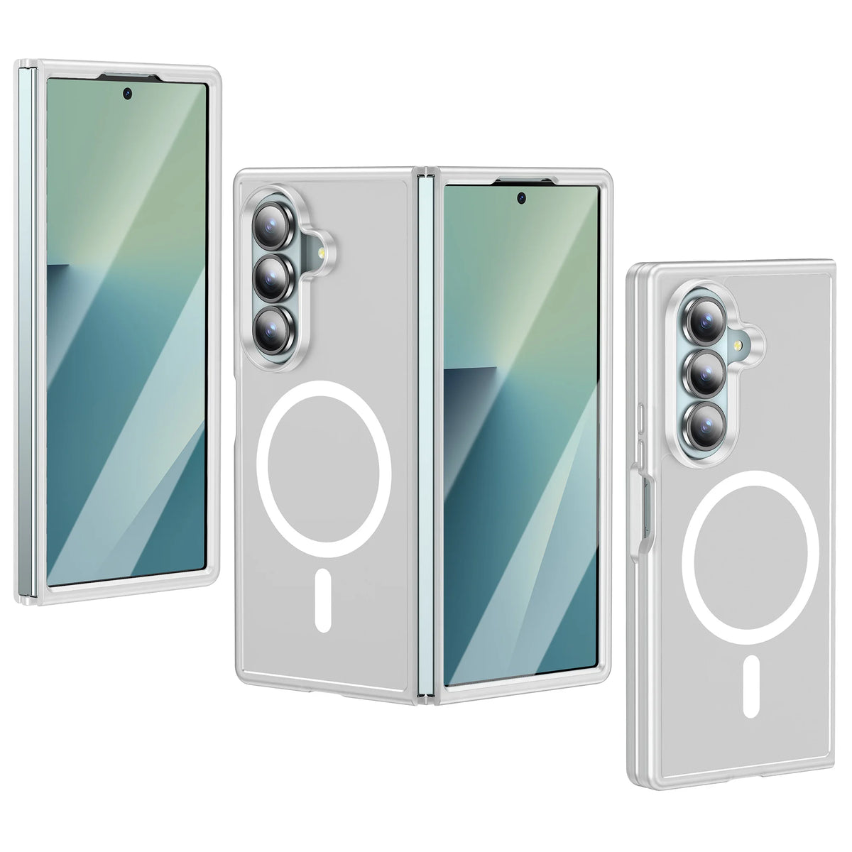 Matte Translucent Magnetic Case with Raised Camera Ring for Samsung Galaxy Z Fold 7