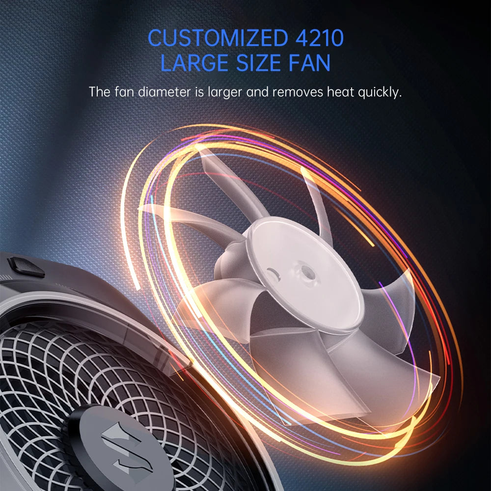 Cellphone Cooler Magnetic Radiator with RGB Light