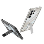 Samsung Galaxy S25 Ultra Transparent Shockproof Case with Rotating Bracket