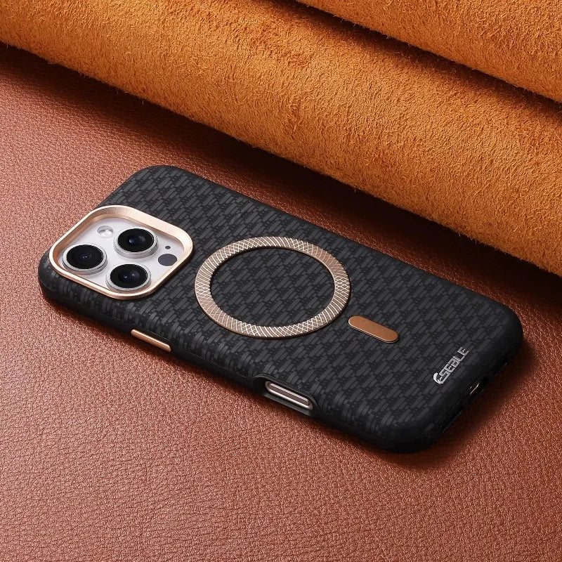 Shockproof Business Leather MagSafe Case for iPhone 16 Series
