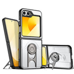 Military-Grade Protective Case with 360° Rotating Ring Stand for Samsung Galaxy Z Flip 6